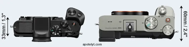 Compare V3 versus A7C top