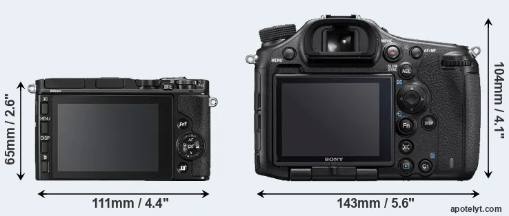 Comparison V3 or A99 II rear