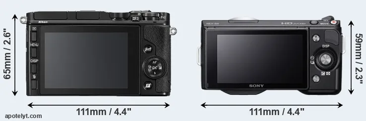 Comparison V3 or NEX-5N rear