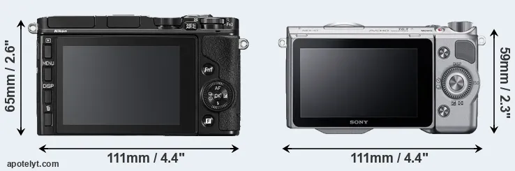 Comparison V3 or NEX-5T rear