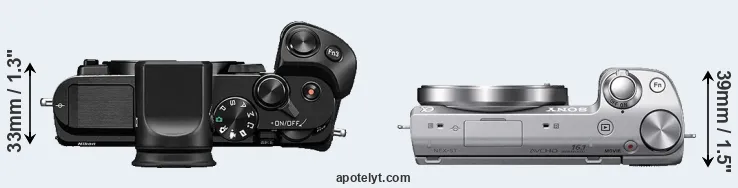 Compare V3 versus NEX-5T top