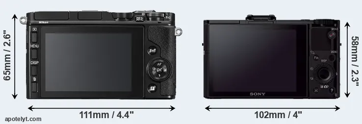 Comparison V3 or RX100 II rear