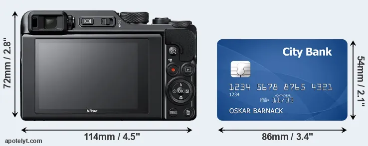 A1000 and credit card rear side