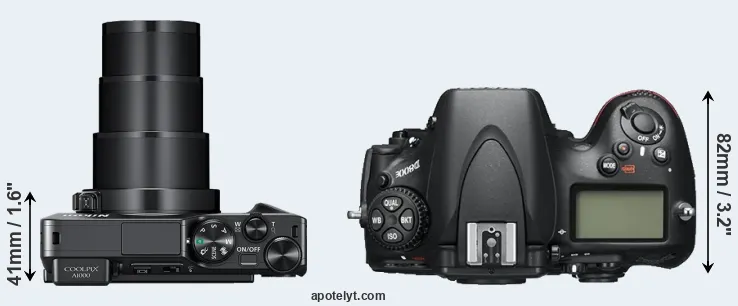 Compare A1000 versus D800E top