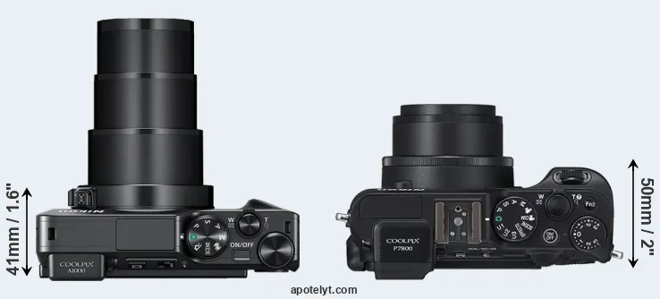 Compare A1000 versus P7800 top