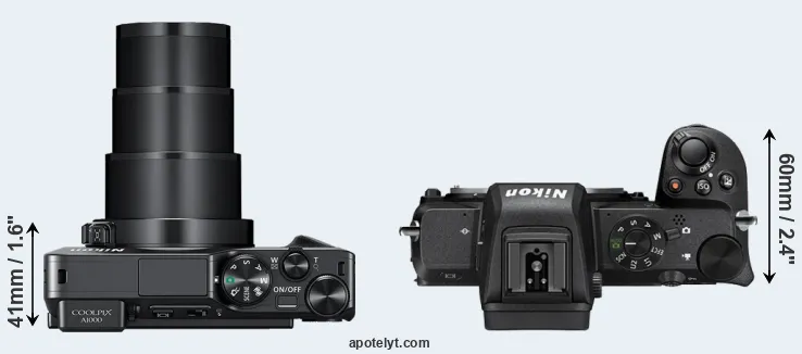 Compare A1000 versus Z50 top