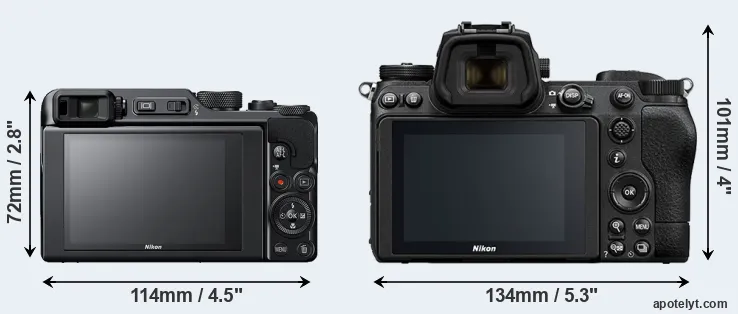Comparison A1000 or Z7 II rear
