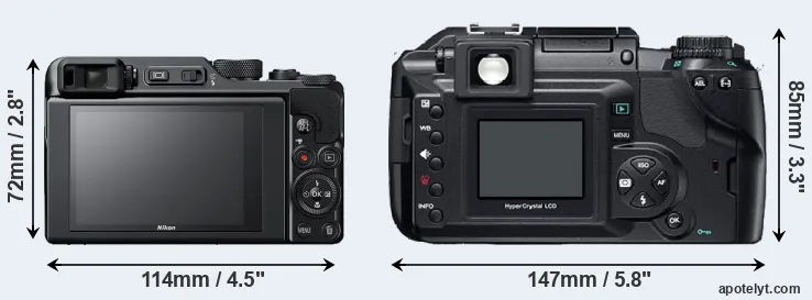 Comparison A1000 or E-300 rear
