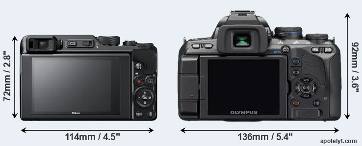 Comparison A1000 or E-510 rear