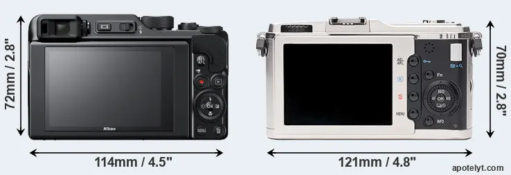 Comparison A1000 or E-P1 rear