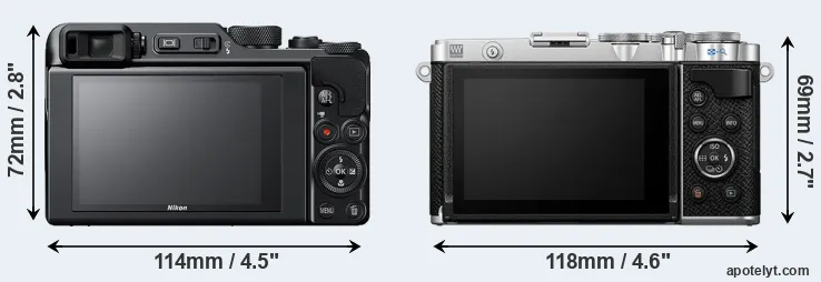 Comparison A1000 or E-P7 rear