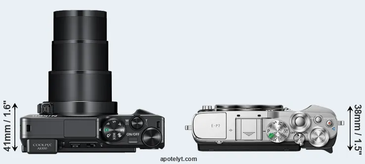 Compare A1000 versus E-P7 top