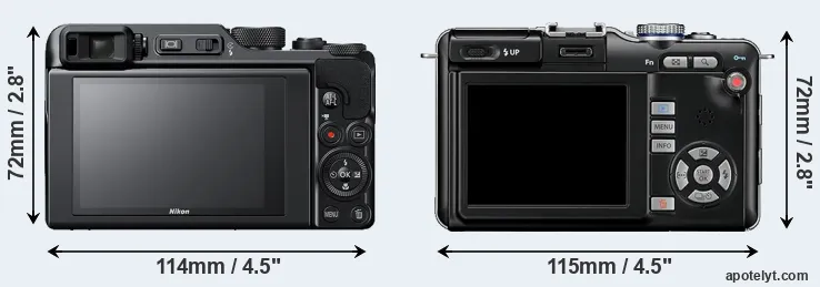 Comparison A1000 or E-PL1 rear