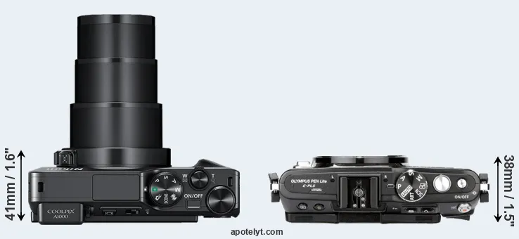 Compare A1000 versus E-PL5 top