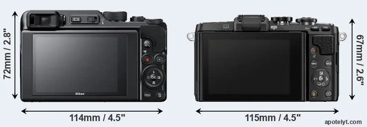Comparison A1000 or E-PL7 rear