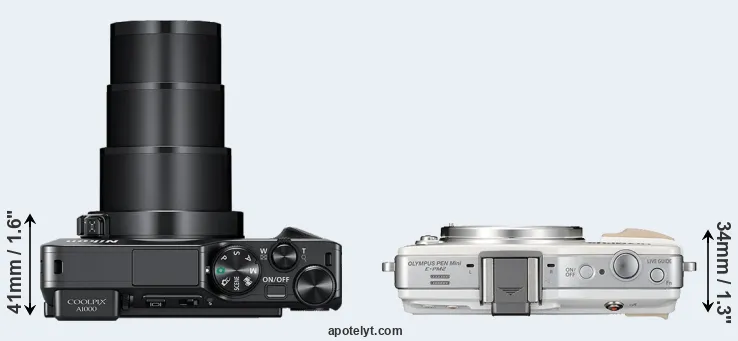 Compare A1000 versus E-PM2 top