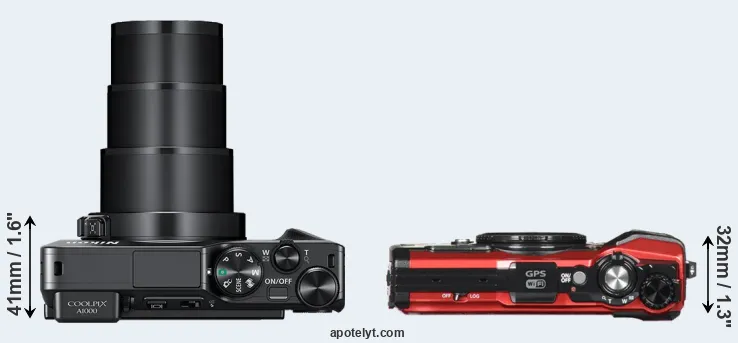 Compare A1000 versus TG-5 top