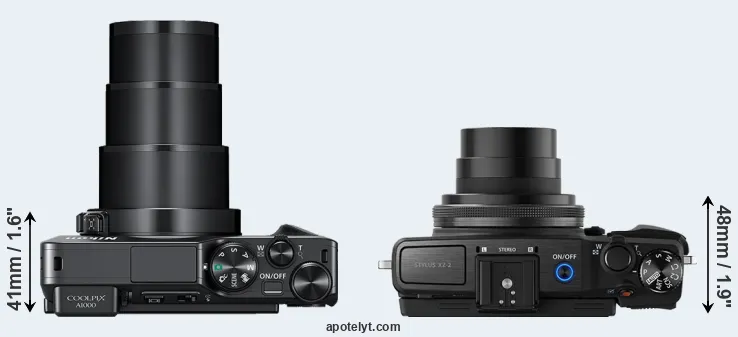 Compare A1000 versus XZ-2 top