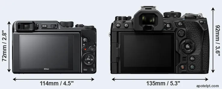 Comparison A1000 or OM-1 II rear