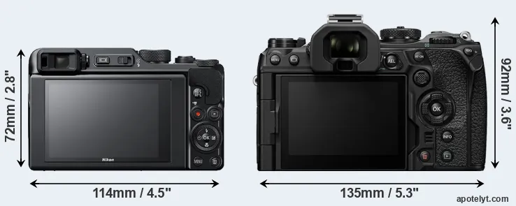 Comparison A1000 or OM-1 rear