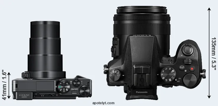Compare A1000 versus FZ2000 top
