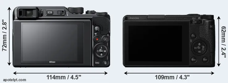 Comparison A1000 or GR III rear