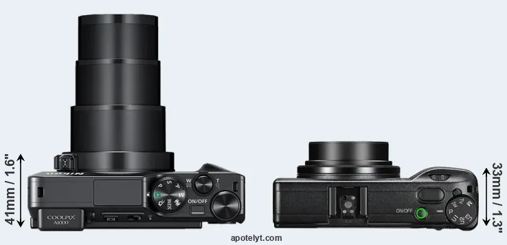 Compare A1000 versus GR III top