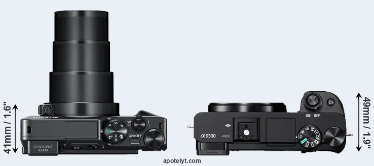 Compare A1000 versus A6300 top