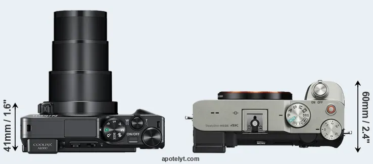 Compare A1000 versus A7C top
