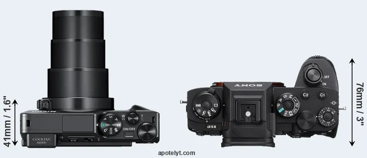 Compare A1000 versus A9 II top