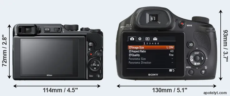 Comparison A1000 or HX350 rear