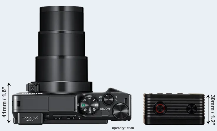 Compare A1000 versus RX0 top