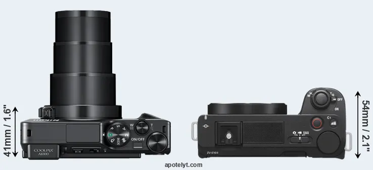 Compare A1000 versus ZV-E10 II top