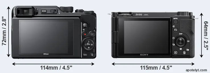 Comparison A1000 or ZV-E10 rear