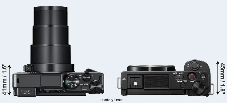 Compare A1000 versus ZV-E10 top