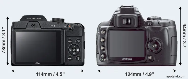 Comparison B500 or D40X rear