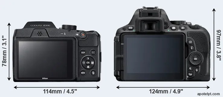 Comparison B500 or D5500 rear