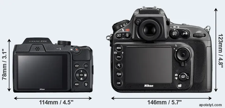 Comparison B500 or D800E rear