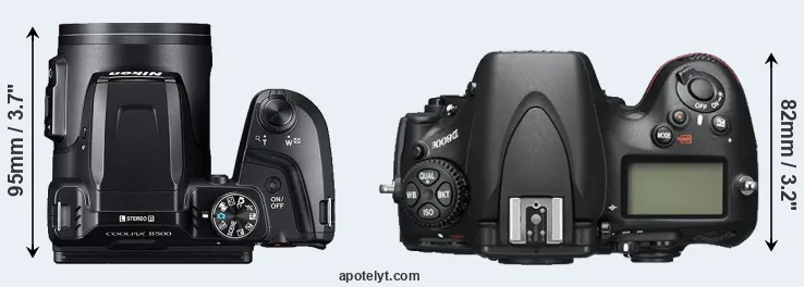 Compare B500 versus D800E top