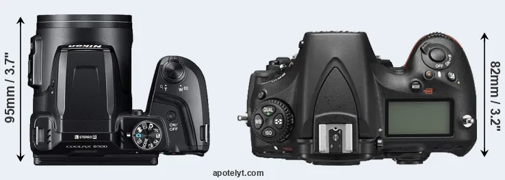 Compare B500 versus D810 top