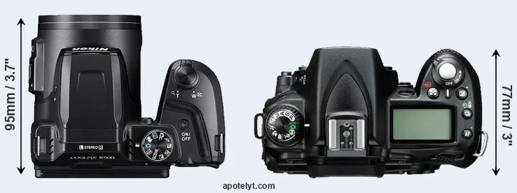 Compare B500 versus D90 top