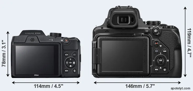 Comparison B500 or P1100 rear