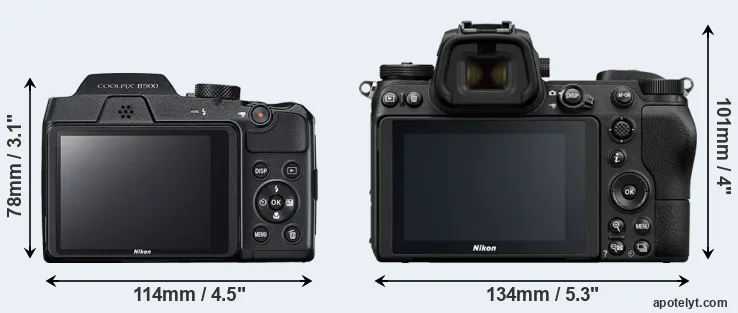 Comparison B500 or Z6 rear