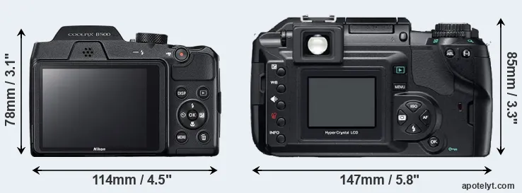 Comparison B500 or E-300 rear