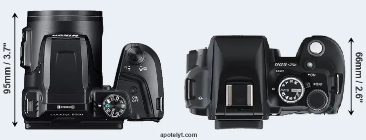 Compare B500 versus E-500 top