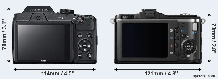 Comparison B500 or E-P2 rear