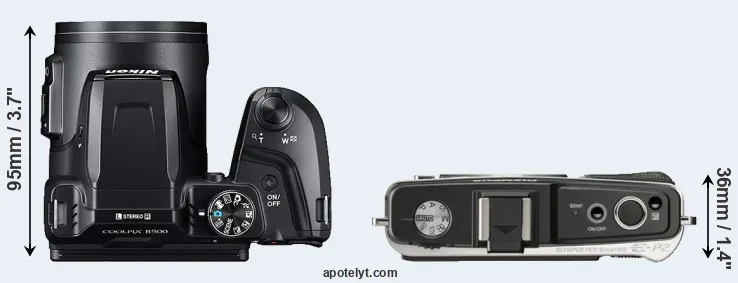 Compare B500 versus E-P2 top