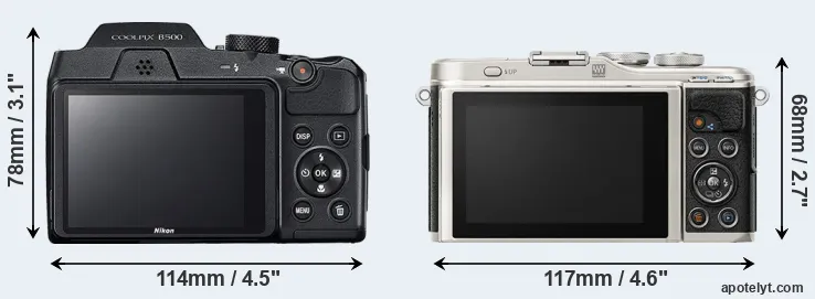 Comparison B500 or E-PL9 rear