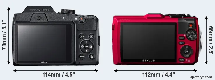Comparison B500 or TG-4 rear