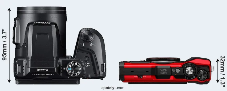 Compare B500 versus TG-6 top